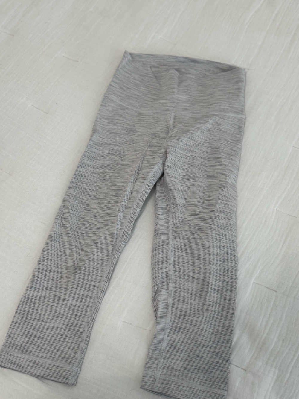 lululemon athletica Heathered Light Gray Leggings